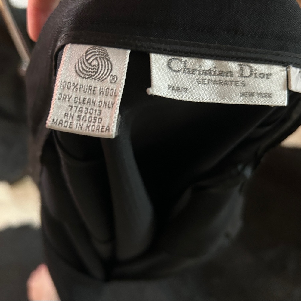 Christian Dior black wool skirt size 10
